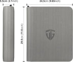 Toploader Binder,Holds 112 Toploaders, 4 Pocket Top Loader Binders for 3" x 4" Rigid Card Holders for Trading Cards or Sports Cards Binder (Gray)