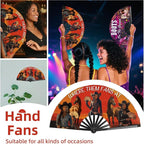 Where Them Fans at Folding Fans for Line Dancing, Boots On The Ground, Line Dance Popping Fan, Western Clack Fan for Dance, Party, Decoration, 13In