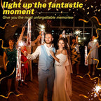 50 Pcs Wedding Fairy Wands with Bells Foil Tinsel Ribbon Stick Wands Tinsel Party Streamers with Bell Glittery Bridal Wedding Send Off Ideas Holiday Celebration (Rose Gold)