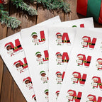 Personalized Christmas Stickers, Custom Name & Elf Waterproof Christmas Gift Tags for Gift Box Holiday Decorations, Stockings, Party Favors
