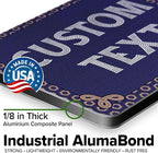 Custom Sign, Custom Street Sign, 11 Font Colors, 13 Font Styles, 4 Hole Options, 22 Sizes, 7x10 Inches, Rust Free DiBound, Fade Resistant, Made in USA by My Sign Center (Fauxsaic 1)