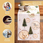 Maison d' Hermine Table Runner 100% Cotton Single Layer Table Runners 72 inches Long for Thanksgiving Christmas Decorations Home Kitchen Dining Party Wedding (Mountain Life, 14.5" x 72")