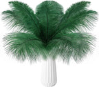 THARAHT 24pcs Ostrich Feathers Natural Bulk 10-12Inch 25cm-30cm for Wedding Party Centerpieces Easter Gatsby Flower Arrangement and Home Decorate Ostrich Feathers,Cyan