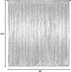 Poise3EHome Silver Backdrop,8FT x 10FT Silver Sequin Photography Backdrop Curtain for Party Decoration