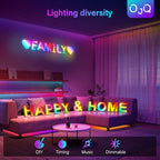 OJQ Light Up Letters LED Letter - Marquee Letters Room Decor Alphabet Letter Music Sync Color Change Colorful - Christmas Birthday Gifts for Girl - Teen Girls Gifts Party Home Wall Decor