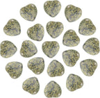 PATIKIL 20 Pcs Natural Heart Shaped Crystal Stone, 0.6 Inch Mini Polished Love Gemstone Crystal, Pocket Rock Engraved Worry Stones for Women Gifts Meditation, Grass Green