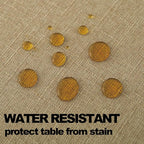 NLMUVW Round Linen Tablecloth 36 Inch, Small Tan Table Cloth Farmhouse Water Resistant Decorative Rustic Table Cover for Dining Kitchen Cafe Party