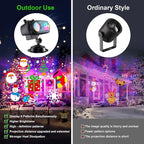 2025 Upgrade Christmas Halloween Projector Lights Outdoor Decorations, COOLWUFAN Holiday Projector Lights with Remote and 20 HD Effects(3D Ocean Wave) for Xmas Halloween Party Yard Decor