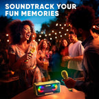 MASINGO Karaoke Machine for Adults and Kids with 2 Wireless Microphones, Portable Bluetooth Singing Speaker, Colorful LED Lights, PA System, Lyrics Display Phone Holder, and TV Cable. Presto G2 Gold