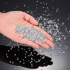 10000 Clear Wedding Table Scatter Confetti Crystals Acrylic Diamonds Rhinestones for Table Centerpiece Decorations Wedding Decorations Bridal Shower Decorations Vase Beads (Silver, 3 mm)