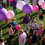 Purple Pink Paper Lanterns Decorative 15pcs Party Hanging Decorations for Bachelorette Wedding Birthday Baby Shower Graduation Anniversary Lavender Themed Room Decor