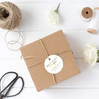 Andaz Press Personalized Round Circle Wedding Gift Tags, Metallic Gold Ink, Homemade for You, 24-Pack, Custom Made Any Name, Gold Party Supplies