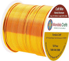 Mandala Crafts 18 Gauge Anodized Aluminum Craft Wire for Jewelry Making - 100 FT Colored Flexible Gold Tone Wire - Bendable for Bonsai Armature Crafting Sculpting