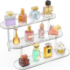 Acrylic Risers Display Stand, Clear Perfume Organizer, Clear Cupcake Stand Holder, Dessert Display for Party, Display Shelf for Cologne Skincare 𝐚𝐦𝐢𝐢𝐛𝐨 Funko-POP Figure Collection