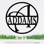 Personalized Metal Name Signs, Split Letter Monogram Wall Decor, Custom Last Name Sign, Family Name Sign for Outdoor, Personalized Wedding Gift, Garden Decor, Metal Wall Art, Housewarming Gift (MonogramDesign_3)