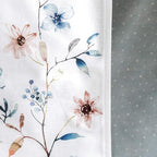 Maison d' Hermine Table Runner 100% Cotton Double Layer Table Runners 72 inches Long for Thanksgiving Christmas Decorations Home Kitchen Dining Party Wedding (Ice Florals, 14.5" x 72")