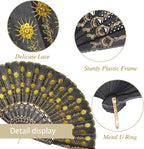 QIRMIZI 30 Pack Fabric Folding Handheld Fans, Perfect for Weddings, Parties, and Dancing,Yellow