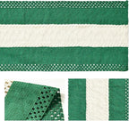 Artoid Mode Dark Green Farmhouse Rustic Table Runner, Seasonal Hollow Kitchen Dining Table Decoration for Home Party Decor 12x36 Inch