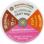 Mandala Crafts 20 Gauge Anodized Aluminum Craft Wire for Jewelry Making - 450 FT Colored Flexible Silver Copper Gold True Blue Purple Pink Wire - Bendable for Bonsai Armature Crafting Sculpting