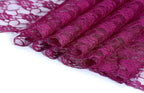 MDS Pack of 20 Wedding 12 x 108 inches Lace Table Runner for Wedding, Decorations for Birthday Parties, Banquets, Graduations, Engagements, and Runners fit Rectangle, Round Table- Eggplant