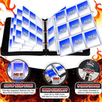1008 Card Binder 9 Pocket, 3-Ring Trading Card Binder with 56 Page Removable Sleeves, High Storage Waterproof Trading Card Holder Collection Card Album Carrying Organizer Case for MTG TCG Cards -Fire