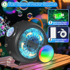 Bubble Machine for Kids Toddlers,Automatic Bubble Maker with RGB Light,Rechargeable Type-C Charge Bubble Blower,Bubble Toy for 3 4 5 6 7 Year Old Boy Girl,Outdoor Party Wedding Birthday Gifts(Gray)