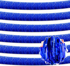 6 Pack 10 Ft Blue Foil Fringe Garland Metallic Streamers Tinsel Banner Wall Hanging Garland Backdrop for Parade Floats, Halloween, Christmas, Thanksgiving, New Year Party Decorations