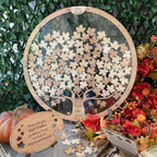 Personalized Wedding Guest Book Alternative - Wooden Leaf Guest Book Wedding, Personalized Wedding Reception, Custom Wooden GuestBook, Stereoscopic Tree Guest Book