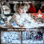 btfarm Fairy Lights Plug in with Remote, 33FT 100 LED Outdoor Twinkle Lights Waterproof with Timer, 8 Modes Indoor String Lights for Bedroom Patio Garden Wedding Christmas Decoration, Cool White