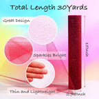 Sparkling Tulle Rolls, 15” by 30 Yards (90FT) Glitter Tulle Spool Ribbon Fabric for Wedding Birthday Bridal Shower Tutu Skirt Party Gift Wrapping (Burgundy)