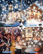 Christmas Projector Lights Outdoor, 2025 Upgraded Snowflake Double Head, 360° Rotating, IP65 Waterproof, Timer Function - Holiday, Party, Christmas Decorations & Gifts for Yard, Garden, Indoor