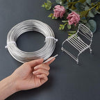 Fashewelry 65.6 Feet 3.5mm Aluminum Wire Silver Bendable Metal Craft Wire for Beading Jewelry Craft Making
