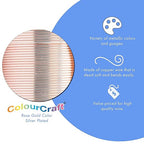 Beadalon ColourCraft Wire, 18 Gauge, Rose Gold Color Silver Plated, 10 yd Spool