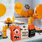 90PCS Halloween Treat Bags Party Favors - Trick or Treat Candy Goodie Gift Bag Stuffer Filler Paper Supplies Decorations with 90 Stickers