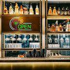 Open Neon Signs for Business, USB Dimmable Cocktails Neon Light for Beer Bar Pub Coffee Home Man Cave Stores Hotel Party Window Wall Decor