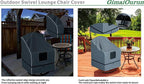 Outdoor Swivel Lounge Chair Cover 4 Pack, Waterproof Heavy Duty, (29 W x 31 D x 38.5 H inches), Gray