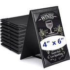 Gerrii Leatherette Table Tents Black PU Leather Menu Covers Bulk Double Sided Frame Sign Holders 2 Side Drink Dessert Menu Folders for Restaurant Coffee Cafe Bar Wedding Supplies(8 Pack,4 x 6 Inch)