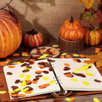 MARFOREVER Fall Felt Pumpkin Confetti, 500Pcs Thanksgiving Pumpkins Confetti Decorations Orange Yellow Autumn Table Scatter Centerpiece for Autumn Thanksgiving Day Party Accessories Supplies