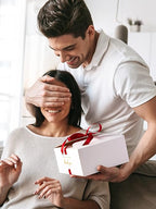 MESHA 8×8×4'' Gift Boxes with Ribbons,10PC White Gift Box with Lid, Thank you Box for Gifts,Candy Treat Boxes for Presents