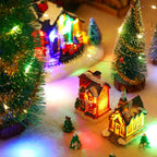 Jetec LED Christmas Fake Snow Blanket with Lights Artificial Snow Blanket with 2 Pcs LED Lights Lighted Snowflake Table Runner for Christmas Tree Village Display Winter Party Decor(15.75''x 59.06'')