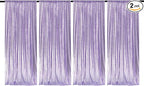JYFLZQ Lavender Sequin Backdrop Curtains 2ft x 8ft 4 Panel Glitter Photo Booth Backdrops Sparkly Photography Background Drapes for Parties Wedding Bridal Showers