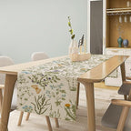 Floral Table Runner,Wildflower Spring Table Runner Seasonal Summer Butterfly Kitchen Dining Table Decoration for Home Party 13x120 Inch