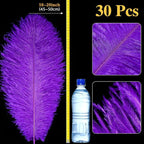 Retrowavy 30 Pcs 18-20 Inch Large Natural Ostrich Feathers Bulk for Centerpieces for Wedding Party Centerpieces Home Decoration Flower Arrangement (Purple)