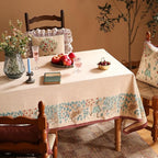 patdrea Designer Beige Rectangle Tablecloth,Vintage French Linen Trees Pattern Table Cloth,Decoration Table Cover for Kitchen Dining Christmas,Thanksgiving,Tea Party,55"x79"-Tatiana D