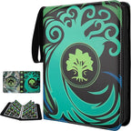 9 Pocket Card Binder for MTG/YGO/PTCG/Game Cards, Holds 900 Cards,Premium Card Collector Book for TCG Players,Toys Gifts for Kids(Green)