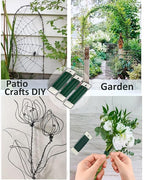 Green Floral Wire 3 Pack 117 Yards 22 Gauge Flexible Paddle Wire for Crafts Christmas Wreaths Tree,Garland and Floral Arrangements