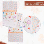 Maison d' Hermine Table Runner 100% Cotton Double Layer Table Runners 108 inches Long Decorative for Home Kitchen Dining Party Wedding Bridal Shower Spring Summer (Summer Whisper , 14.50" x 108")