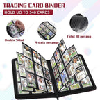9 Pocket Card Binder,540 Pocket Trading Card Binders,Loading Pocket Collectible Card Album for MTG, TCG, Sport Card, Game Cards Red