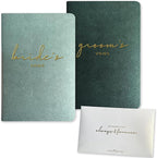 Vow Books His and Hers Wedding Vow Books Bride and Groom Vow Books Wedding Essentials Wedding Accessories(XZ-GB-Sage)