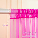 10x10ft Hot Pink Tulle Backdrop Curtain for Parites, Sheer Backdrop Curtains for Wedding Baby Shower Birthday Party Photo Shoot Decorations